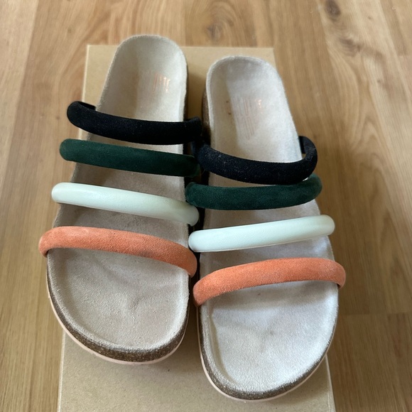 Charlotte Stone Shoes - Charlotte Stone Stylish Multicolor Gloria Slide Sandals